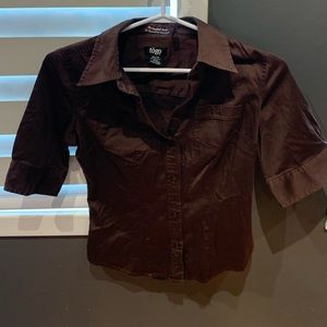 Brown Collared vintage Top